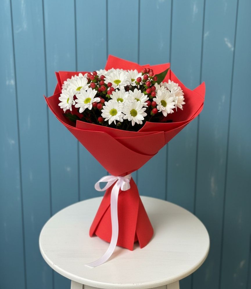 Букет цветов из: Хризантемы в Азнакаево