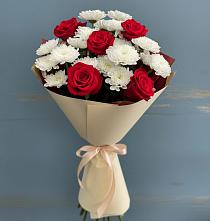 Букет цветов из:  Розы и Хризантемы в Азнакаево